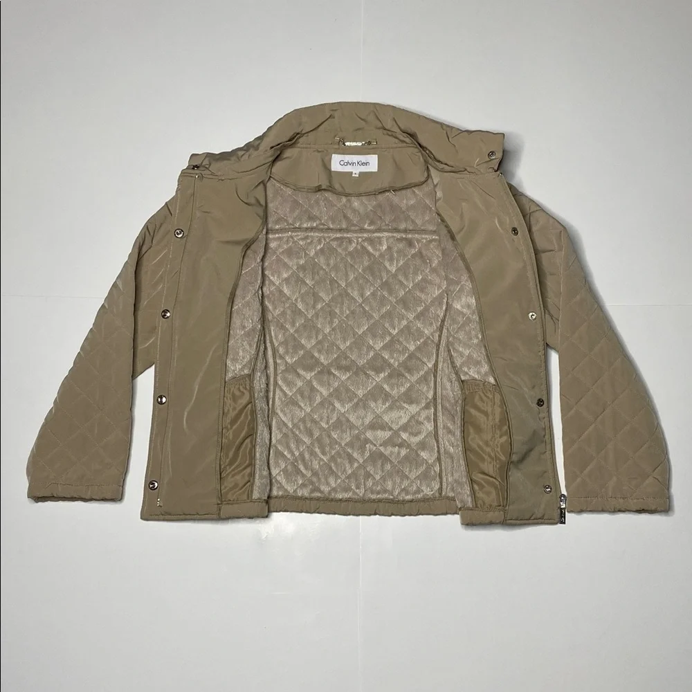Women’s Calvin Klein Quilted Tan Utility Jacket